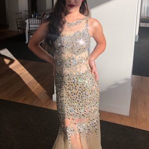 Prom dress! Gold and sparkly :)